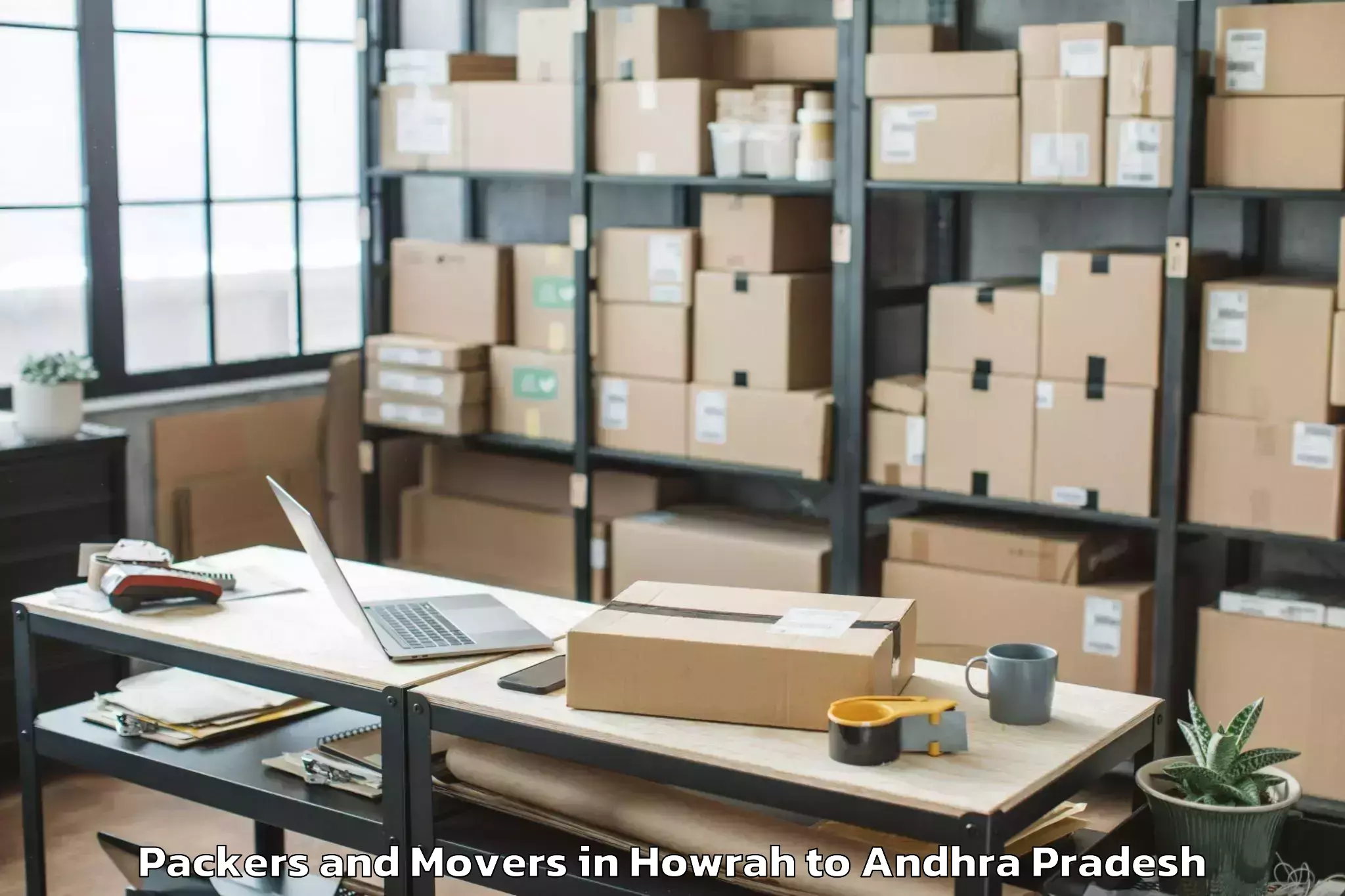 Trusted Howrah to Gangavaram Port Packers And Movers